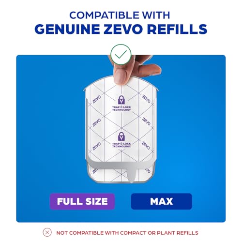Zevo Flying Insect Trap for Fruit Flies & Gnats, 4 Bases & 4 Refills | Fly Trap Catches House Flies, Gnats & Fruit Flies 24/7, Spray-Free, Odor-Free, Blue & UV Light, Safe for Kids & Pets* - style: 4 Devices & 4 Cartridges