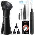 Ear Cleaner with Camera & Irrigation. Wax Removal & Overheat Protect | Complete Ear Cleaning Kit, Visual, Waste Collection Tank, Overheat Auto-Shutoff, IPX7 Waterproof, FSA-HSA Ear Wax Removal - color: Jet Black