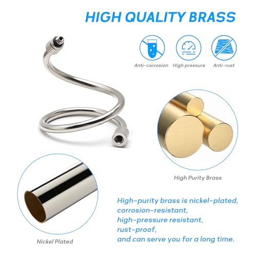 10Pack 11.5Inch Flexible Nozzle Extension Brass Mist Rod for Misting System | Bendable Copper Extended Pole 10/24 UNC for Garden, Humidification, Spraying, Outdoor Cooling, Dust Control, Landscaping - size: 11.5 Inch