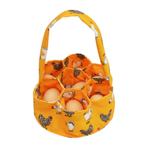 Egg Collecting Basket, 7 Pouch Egg Basket for Gathering Fresh Eggs | 7 pouch egg collecting basket helps keep fresh eggs separated during daily coop gathering trips