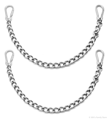 12 inches Stainless Steel Horse Curb Chain Hackamore Chain 2 Pack - size: 2 pack, style: Hackamore