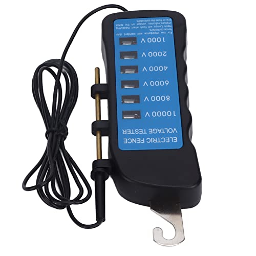 Electric Fence Voltage Meter, Digital Tester for Livestock | Farm Equipment Testing, Range 1000V-10000V, Husbandry Checker, Pasture Charger Monitor