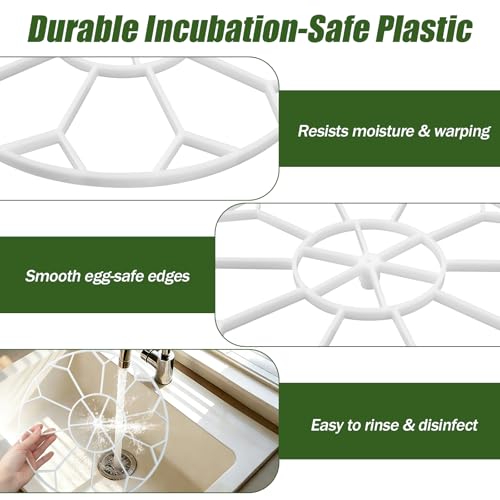 JGT360 Large Goose Egg Turner Tray for Nurture Right 360 Incubator, 10 Egg | 10 Egg Capacity Heavy Breed Jumbo Goose Egg Tray, Stable Egg Support for Improved Hatch Rate
