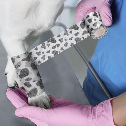 POPETPOP 6 Rolls Self Adhesive Bandage Wrap for Dogs Cats Rabbits Breathable Vet Wrap Dirt-Resistant Elastic Cloth for Paw Protection Wound Care Outdoor Activity 1.96In Rolls