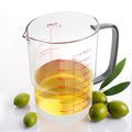 Newness 2-Cup Glass Measuring Cup For Baking and Cooking, (Upgraded, 3 Marking Including Cup/ML/Ounce Scale) Dishwasher, Freezer, Microwave, and Preheated Oven Safe, Essential Kitchen Tools - color: Red Measuring Scale, size: 500ML