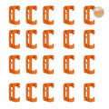 50 Pack Electric Fence Insulator Clips for 7/16" Round Rod & Post | works with poly wire,poly tape,poly rope.Great for pet fences,garden protection,livestock control,and barrier installations