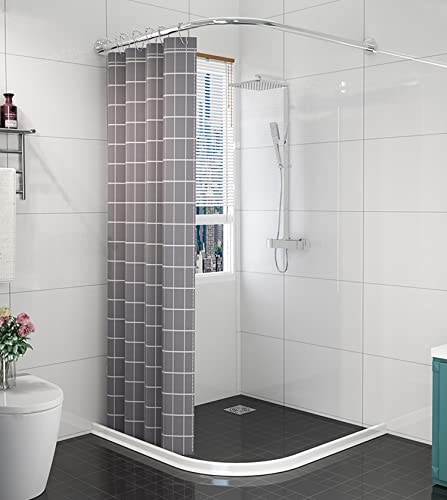 118Inch Collapsible Shower Threshold Water Dam 2" High Shower Barrier Water Stopper 2" Tall Shower Water Guard To Keep Water In Shower Dry And Wet Separation Bathroom Wheelchair Accessible - color: White, style: 118inch
