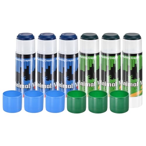 M METERXITY 6-Pack Livestock Marker, 11.6 Cm/4.6 Inches Large Animal Crayons for Pig/Cattle/Cow/Sheep Supplies, Farming Livestock Marking Crayons [Blue/Green] - color: Blue/Green
