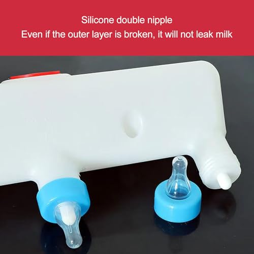 Small Animal Milk Feeder 3 Nipple Versatile Feeding Bottle for Piglets Puppies Lambs and Goats Farm Drinking Equipment Control for Efficient Nursing