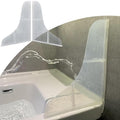 Mofason Silicone Shower Splash Guard - Bathtub Corner Water Guard 2 Pack | Clear bathtub corner splash guard; bathroom shower water guard for washbasin, tubs, sinks, shower guards to keep water in - size: 11.5" x 9.2" -2Pack