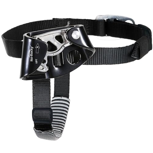 Foot Ascender Riser - Rope Climbing Equipment for SRT Climbing & Tree Arborist Climbing Device - color: Left Foot Black