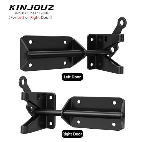 Heavy Duty Gate Latch for Wooden Fence with Cable Pull | Automatic Self Locking Gravity, Door Latch for Wood/Metal Gate, 7-1/2" Gate Hardware for Pool & Dog Door, Shed Garden, Black