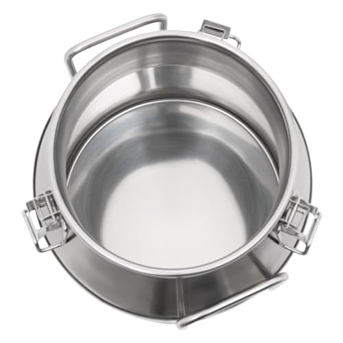 Stainless Steel Milk Can, 10 Liter Seamless Milk Jug Wine Pail Bucket 2.64 Gallon Anti-Leak Liquid Storage Container Milk Pail with Sealed Lid Heavy Duty for Milk and Wine (10L) - size: 10L