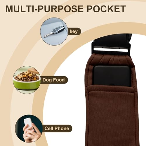 Dog Sling Carrier for Small Dogs and Cats Up to 16.5 Lbs, Adjustable Buckle with Pocket Pet Sling Carrier Safety Harness, (Coffee, 1 Pcs) Intended for Outdoor/Camp/Travel - color: Coffee