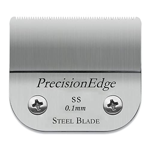 Replacement Ceramic Blades,Compatible with Andis,Oster,Wahl KM10 Clipper | 0.1mm(1/150") Cutting Length,size SS - color: 1/150"-0.1mm