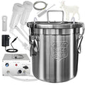 12L Goat Milking Machine, Plug-in Pulsation Pump Milker (Classic) | Hantop UnitedFarm, Speed Adjustable Pump, Auto Stop Check Valve, SUS304 Stainless Steel Bucket, Food-grade material - color: for Goat, size: 12L