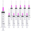 15 Pack 10ml 18Ga Plastic Syringe with Measurement for Scientific Labs and Industrial Dispensing, Disposable Individually Wrapped (15, 10ml-18Ga) - size: 10ml-18Ga
