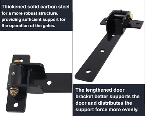 13'' Heavy Duty Strap Gate Hinges 900 LBS,180° or 90° Smooth Open Hinge | 2Pcs Thick Steel Weld/Bolt-On Hinges,Built-in Bearings for Wooden/Metal Gates,Fence,Shed,Barn,Garden Gates(Patent Pending)