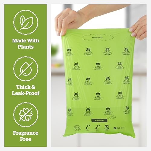 Pogi's Compostable Poop Bags for Home & Yard – Leak-Proof, Extra-Large, Made with Plants (Single Roll, 140-Count) - size: 1 Count (Pack of 140)