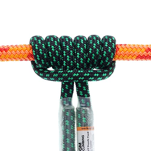 GM CLIMBING 8mm (5/16") Prusik Swen Eye-to-Eye Pre-Sewn 30 inch / 45 inch - color: Black-30 inch