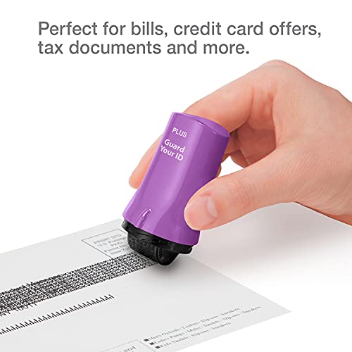 Guard Your ID Identity Theft Protection Roller Stamp for Mail & Documents - color: Purple, size: Standard