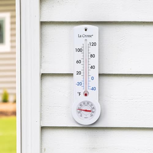 La Crosse 204-109 9 Inch Analog Capillary Thermometer & Hygrometer