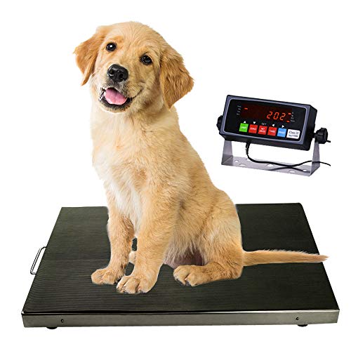 700lbs Vet Animal Scale/Livestock Scale, Digital Weighing Equipment for Small to Medium Sized Animals Calf/Goat/Sheep/Pigs/Dogs/Cat or Pets (38"x20"x2") - size: 18″ x 18″ x 2″