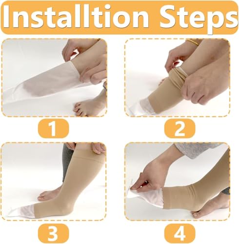 Open Toe Compression Sock Aid for Easy Slide - Slip Stocking Applicator to Help Assist Put On for Elderly, Disabled, Pregnant, 2 Pcs - size: 1 Pair (Pack of 1)