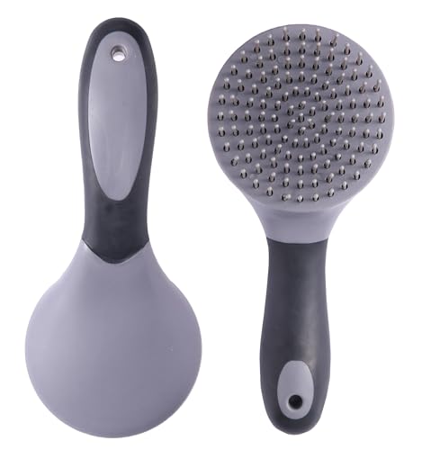 Equine Mane & Tail Combs Horse Brush Shedding Brush Grooming Tool for Horse (Gray) - color: Gray