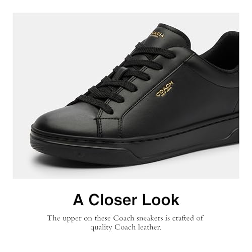 COACH Women's High Line Sneaker - color: Black/Black, size: 5
