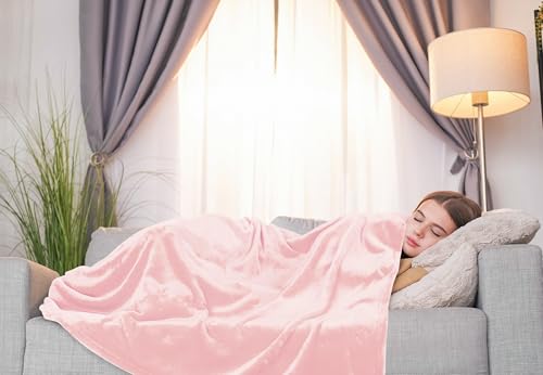 Utopia Bedding Ultra Soft Fleece Bed Blanket Throw Size Pink (50x60 Inches) | Microfiber Plush Warm Lightweight Breathable Cozy Blanket Anti-Static, All Season Use, Gift for Women and Men - color: Pink, size: Throw (50x60 Inch)