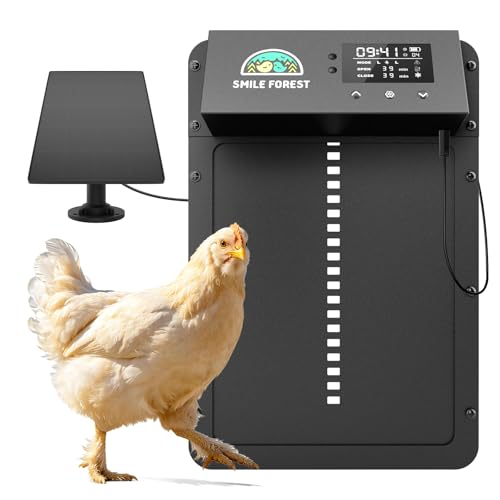 Chicken Coop Door, Automatic Chicken Door with Timer & Light Sensor | Solar Chicken Coop Door with Multiple Modes & USB-C Charging