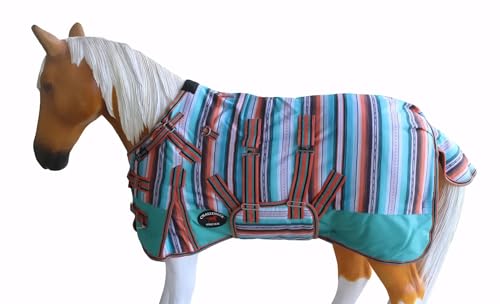 CHALLENGER 1200D Miniature Weanling Donkey Pony Horse Foal Winter Blanket - color: Fiesta Serape, size: 44 Inches