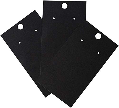500 Pack Earring Cards - Earring Card Holder - Custom Earring Cards For Earring Display - Hanging Earrings - Bulk Earring Cards - 2 x 3.5 Inches - Black (Pack of 500) - color: 500 PACK