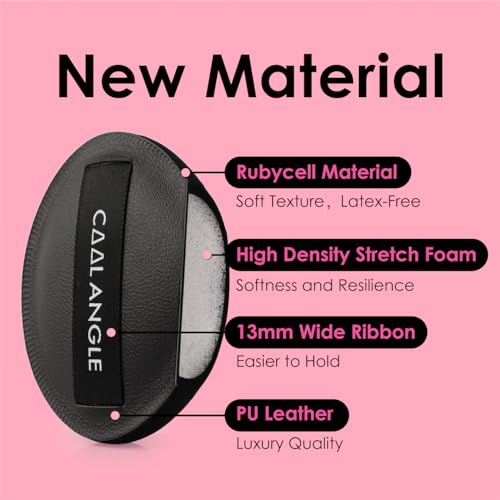 COOL-ANGLE Makeup Sponge Set, Latex-Free Soft Blender, 5 Pcs, Black Medium | Perfect For Liquid Foundation, Washable Beauty Gift Set, Seamless Airbrushed Finish, Safe For Sensitive Skin - color: B1:Black*5