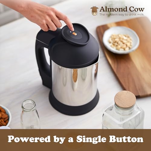 Almond Cow Nut Milk Maker Essentials Bundle - Includes Plant-Based Milk Maker, 60 fl oz Glass Pitcher with Lid & Spout, and 13” Cleaning Brush - DIY Nut Milk, Perfect Accessories for Homemade Nut Milk - size: Essentials Bundle