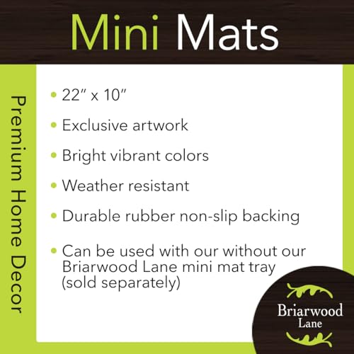 Briarwood Lane Summer Sunflower Barn Mini Mat 22x10 Indoor Outdoor for Summer Doormat