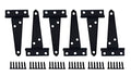 Stainless Steel Light Tee Hinge, with Stainless Steel Screw, 3" x 2-5/16" x 1.4 mm, Black Coated, 6 Pack, Made in Taiwan - color: Black coated, size: 6pack(3")