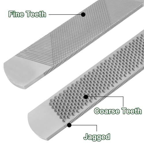 12 Inch Hoof Rasp, Carbon Steel Farrier File with Handle | Dual Sided Teeth, Hoof Trimming Tool, for Horse, Donkey, Cow, Goat & Livestock Hoof Care - size: 12 inches
