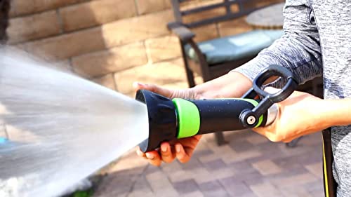 GSFNG98 Garden Hose Nozzle, Fireman's Hose Heavy Duty Nozzle, Premium Constructed Sprayer with Ergonomic Handle for Arthritis