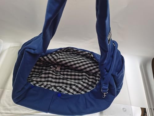 CYBERNOVA Small Pet Dog Cat Sling Carrier for 3-15lbs, with Pocket,Hand-Free Pet Bag Dog Cat Puppy Carry Bag for Travel and Walking Outdoor (Blue) - color: blue