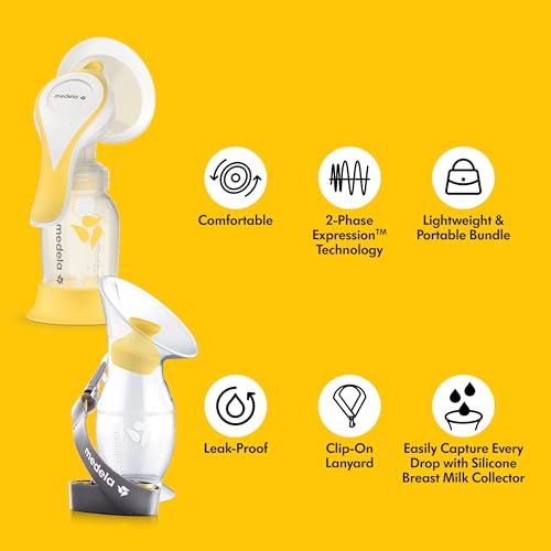 Medela Harmony Manual Breast Pump & Silicone Milk Collector Set, On-the-Go - style: Harmony Manual Pump + Breastmilk Collector