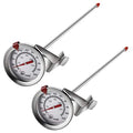 Deep Fry Thermometer with Instant Read,Oil Thermometer(2-Pack),12” Stainless Steel Stem Meat Cooking Thermometer,Best for Turkey,BBQ,Gril - color: 2-pack