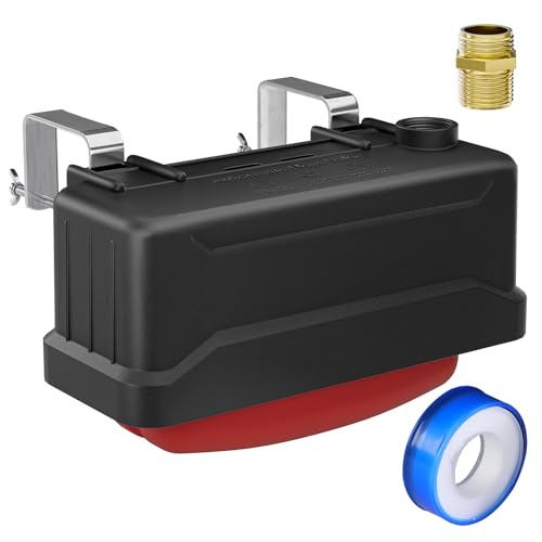 Water Trough Float Valve for Stock Tank – Includes 3/4" Hose Connectors, PTFE Tape & Mounting Kit – Water Level Control for Livestock Waterer, Poultry, Cattle, Goat, Horse, Pond (Float Valve-1PCS) - style: Float Valve-1PCS