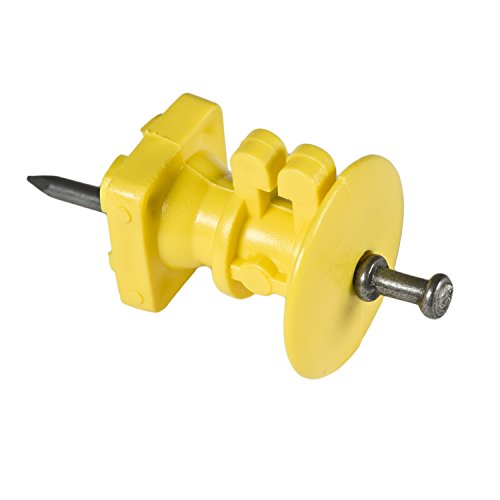 Zareba Economy Insulator with Double-headed Nail - IWKNY-Z - 25 Per Bag - Use with Electric Fence Wood Posts - Includes 25 Fencing Insulators - size: 25 Pack