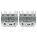7FC Detachable Dog Blades Compatible with Andis/Oster A5 Grooming | Compatible with wahl km10 dog clipper,Cut Length 1/8"(3.2mm),Made of Ceramic Blade & Stainless Steel Blade,2 PACK - color: Silver, size: 7FC 3.2mm (2 Pack)