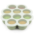 KeaBabies Silicone Food Freezer Trays with Lid, 2oz x 10 Pods (Sage) | Baby Food Storage Containers, Easy Puree Meal Prep, Breast Milk Silicone Freezer Molds, Dishwasher, Microwave Safe, BPA-Free - color: Sage