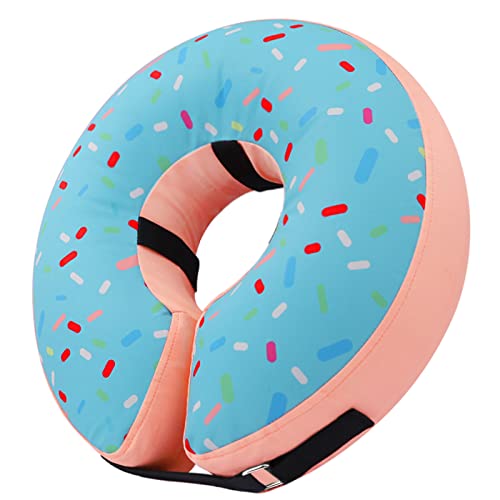 Supet Inflatable Dog Cone Collar Alternative After Surgery, Dog Neck Donut Collar Recovery E Collar for Neuter, Soft Pet Cone for Small Medium Large Dogs - color: Donut Blue, size: XL(Neck 14"-18")