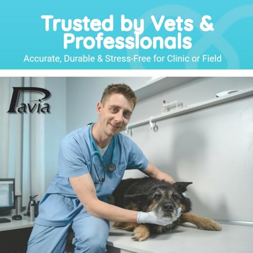 Pavia Pet Health Bundle | Veterinary Thermometer (6-Second Accurate Readings) + Power Pads Anti-Lick Wound Care | for Dogs, Cats & Horses | Essential Care Kit