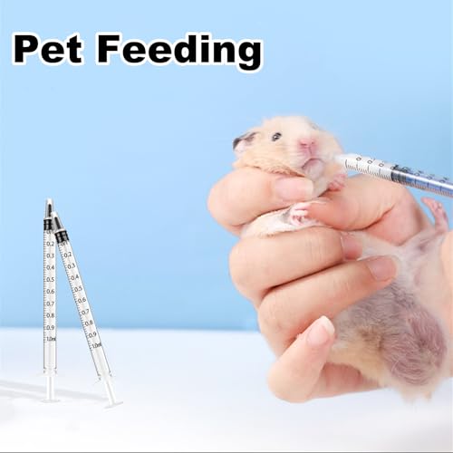 30 Pcs 1ml Syringe Without Needle for Liquids, 1cc Syringe for Liquid, 1 ml Small Syringes with Cap for Feeding Pets Oral, Oil or Glue Using, Non-Sterile